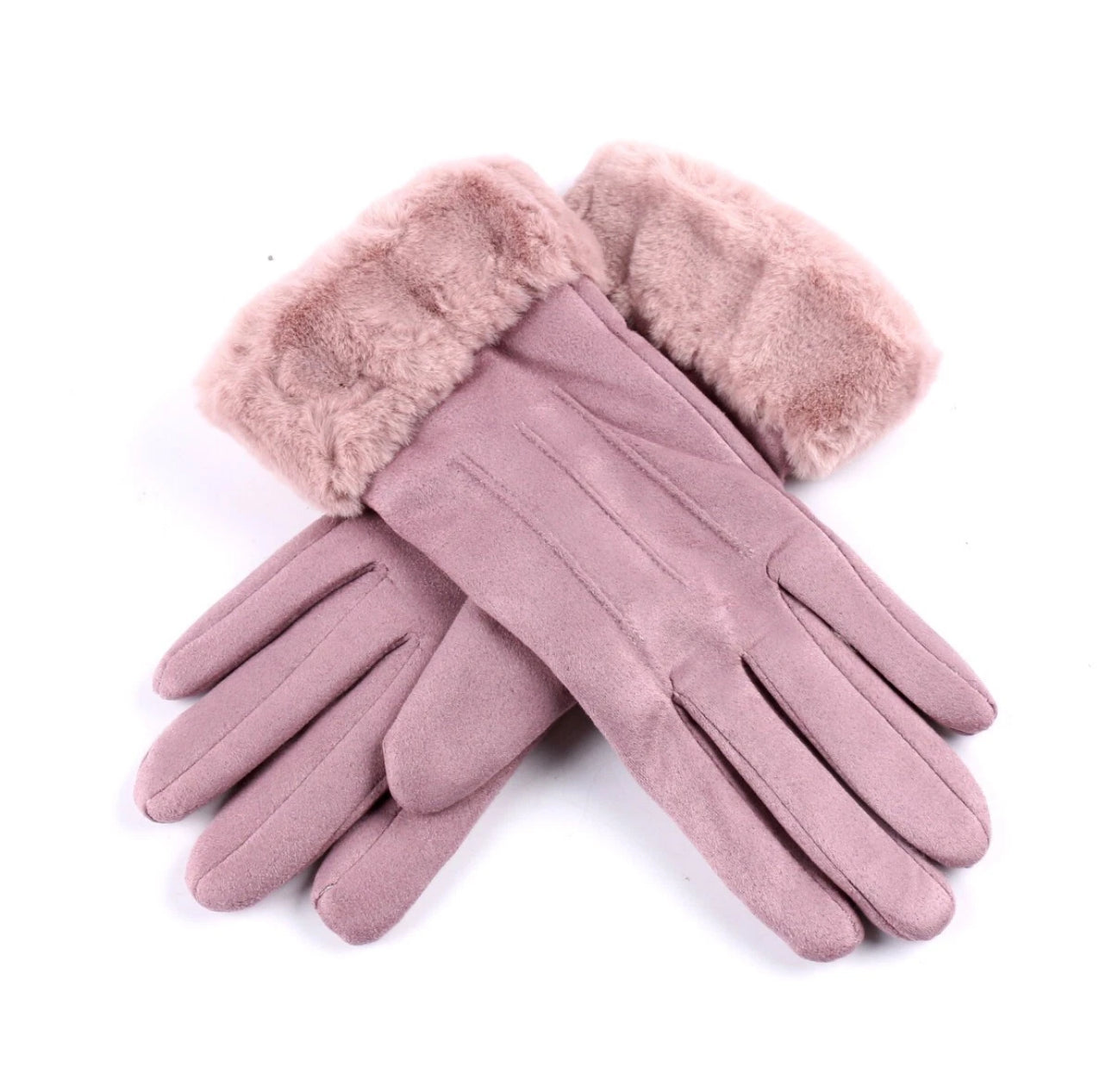 Ladies Fur Lined Winter Gloves