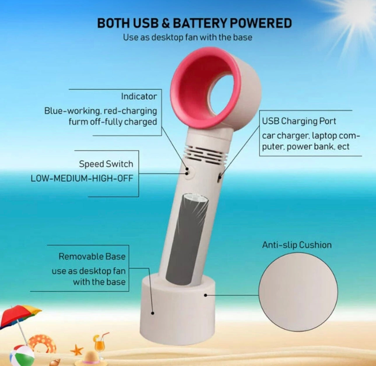 Mini Bladeless Hand Fan
