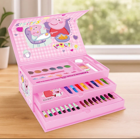 Pig Family 52pc Arts & Crafts Carry Box