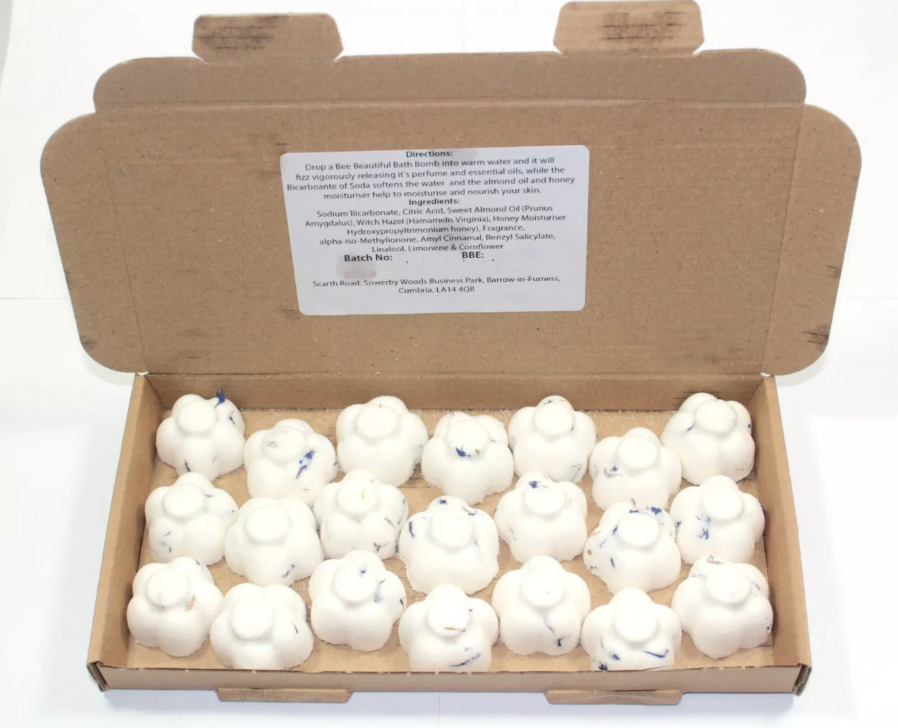 21pc Mini Flower Bath Bombs Wild Berry Scented