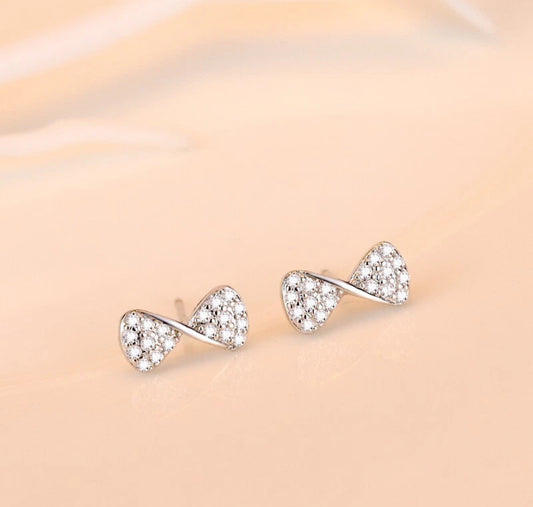 Crystal Bow Tie Earrings