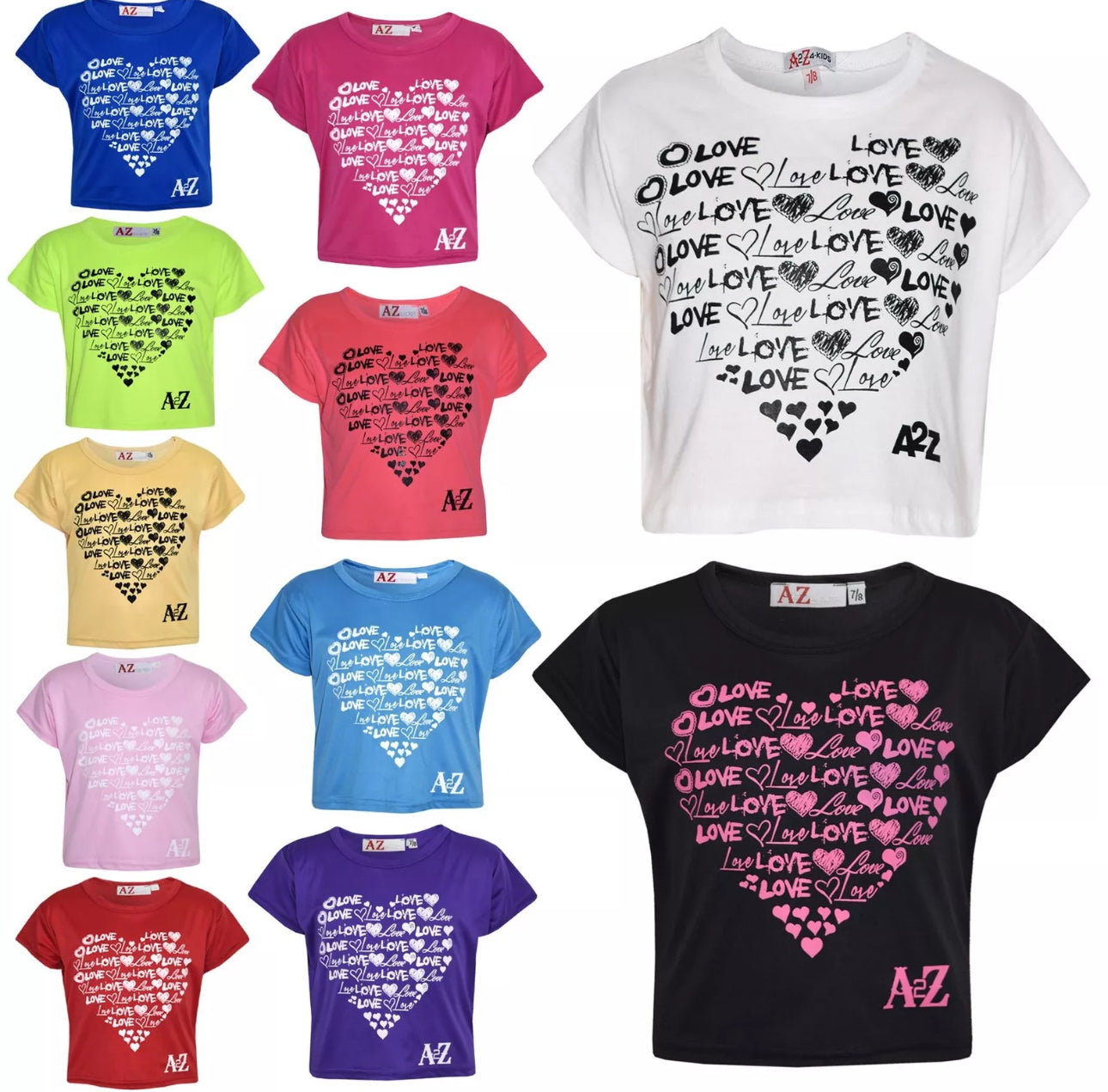Girls Love Crop T-Shirt