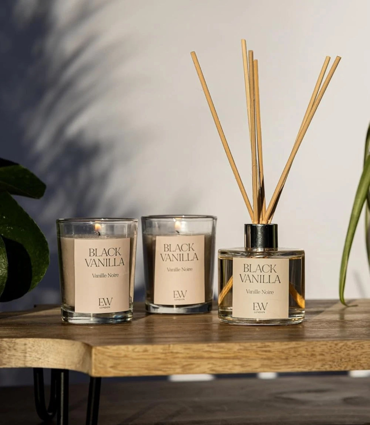 Black Vanilla Candle & Reed Diffuser Set