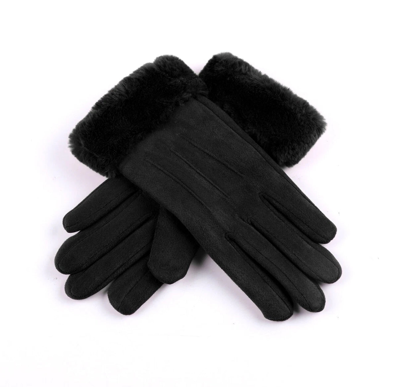 Ladies Fur Lined Winter Gloves