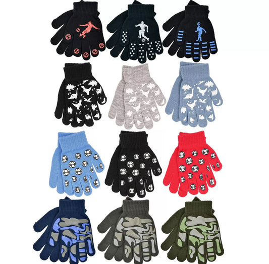 3pk Boys Winter Gloves