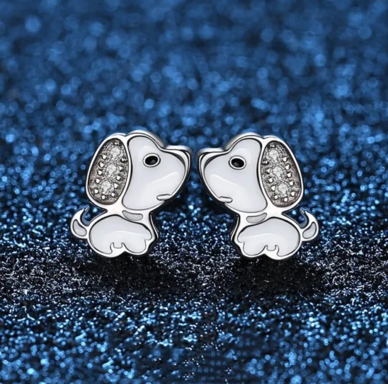 Cute Crystal Puppy earrings