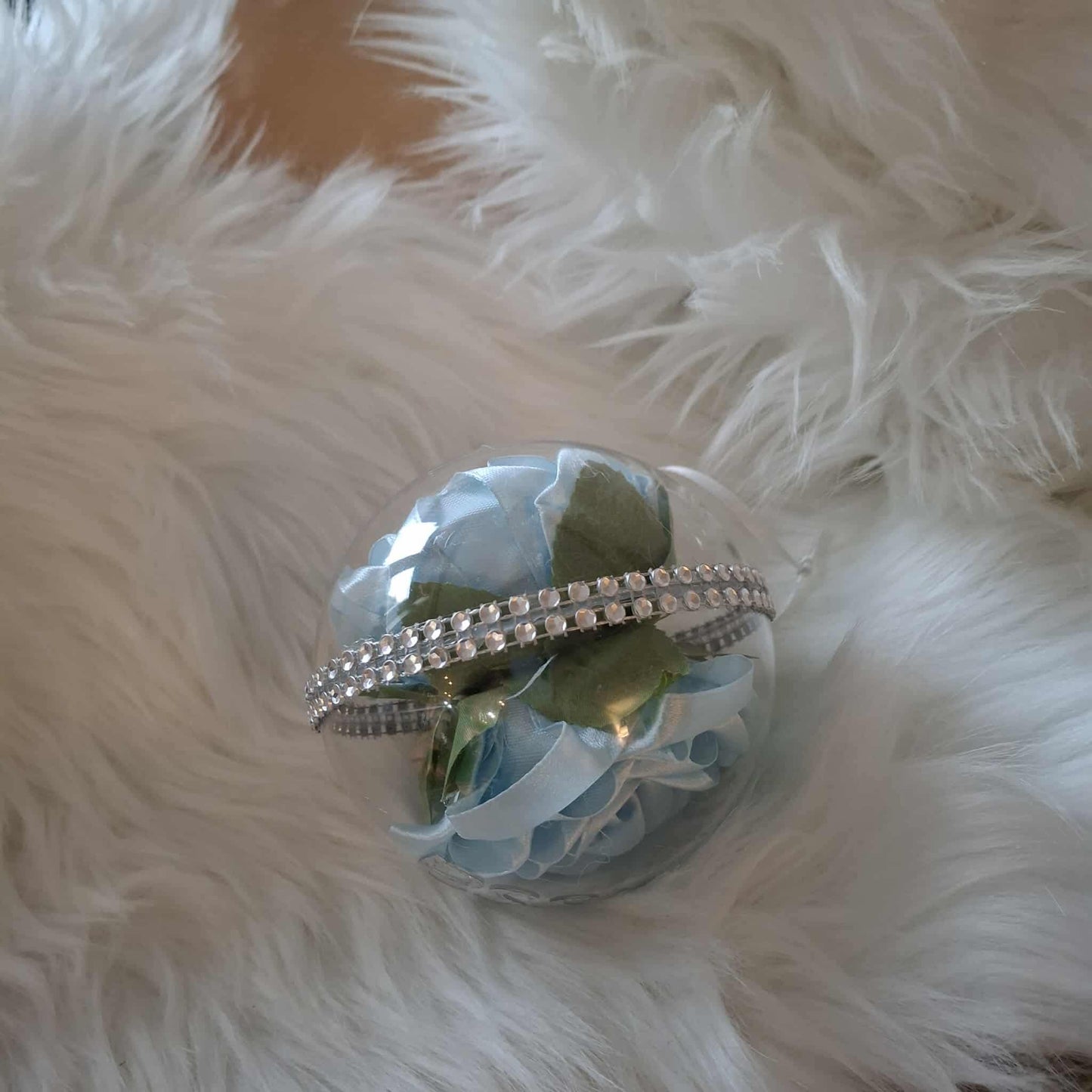 Sparkly Double Rose Bauble