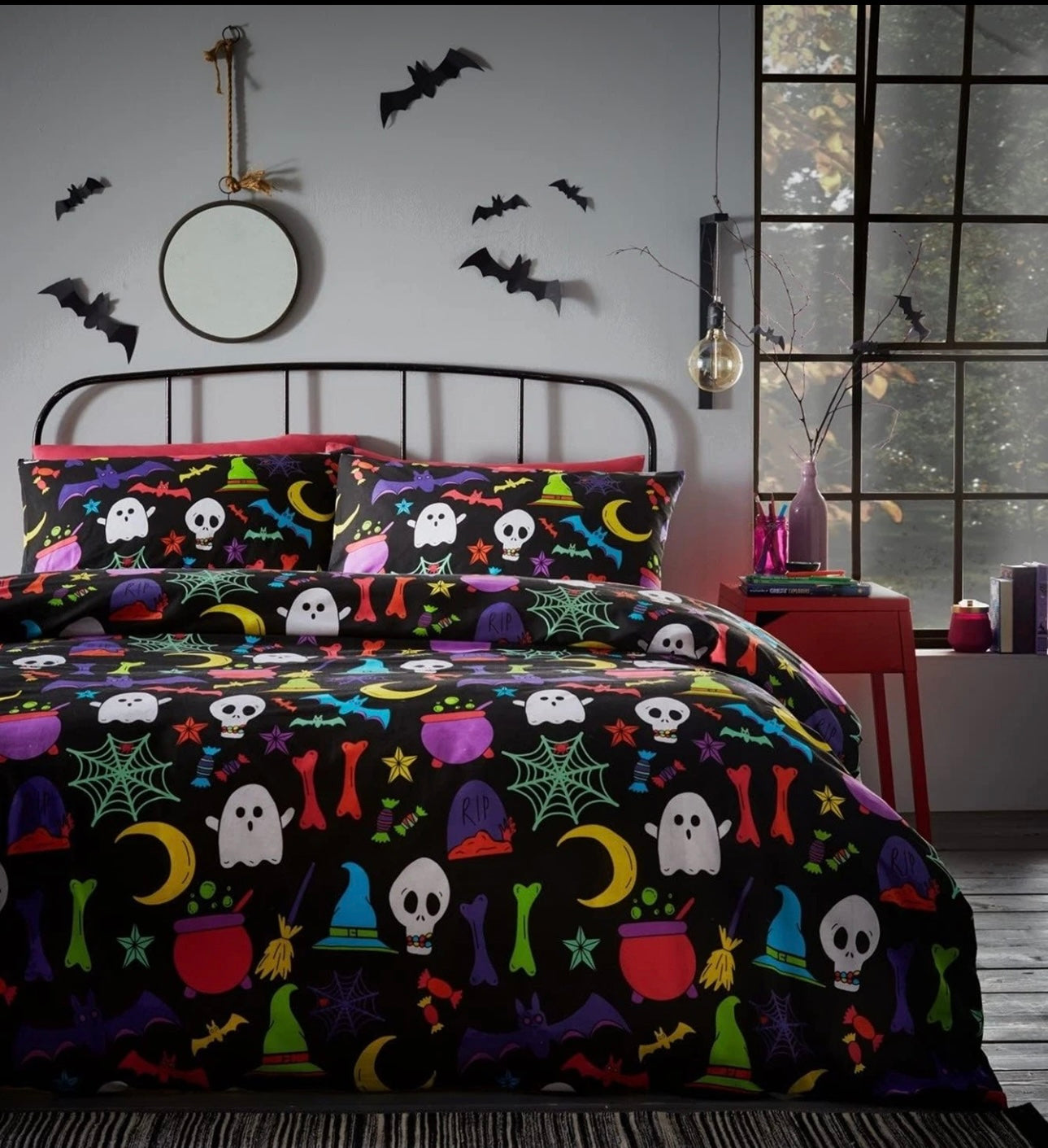 Glow In The Dark Halloween Duvet Set Double
