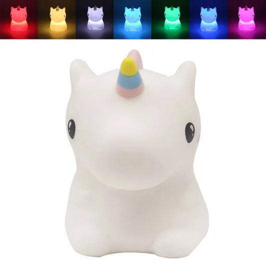 Squishy Touch Colour Changing Unicorn Mini Night Light