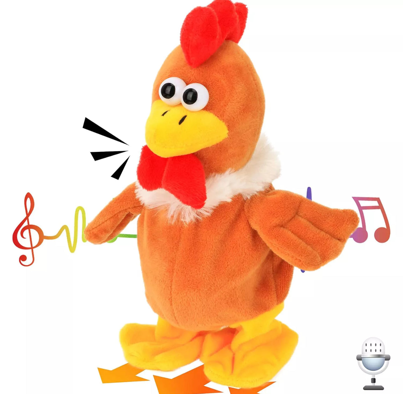 Walking, Talking Chicken Interactive Plush