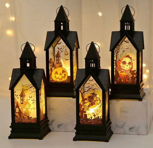 4x LED Halloween Lanterns