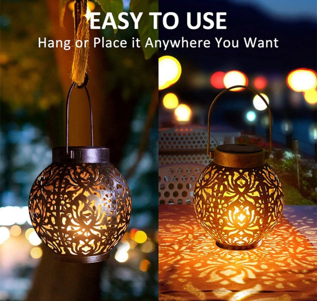 2pc Moroccan LED Lanterns