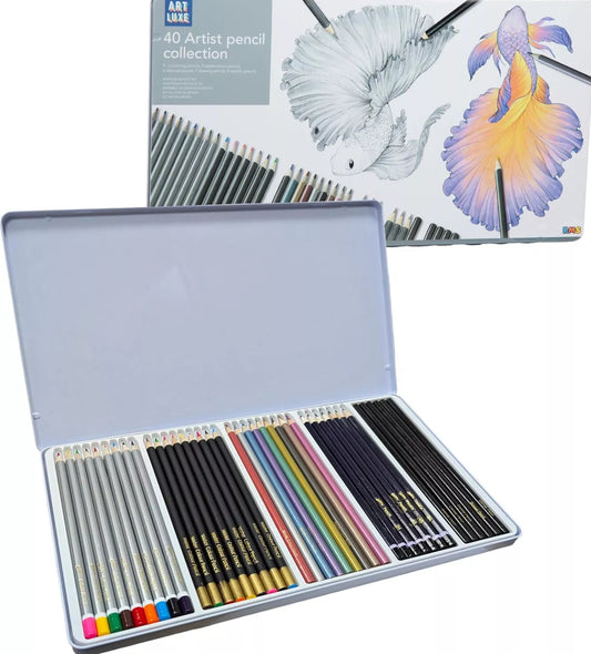 40pc Artist Colour Pencils Set