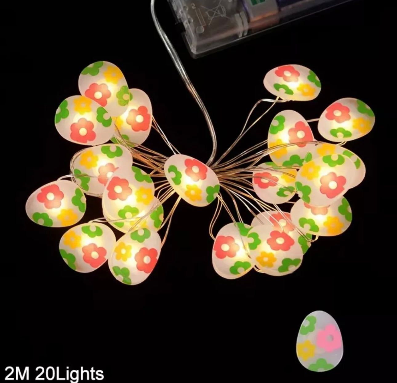 2m 20 LED Easter String Lights