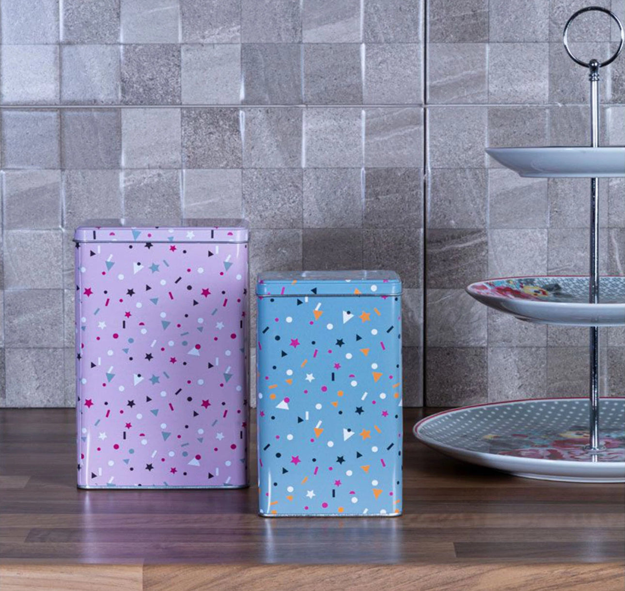2pc Retro Storage Canisters