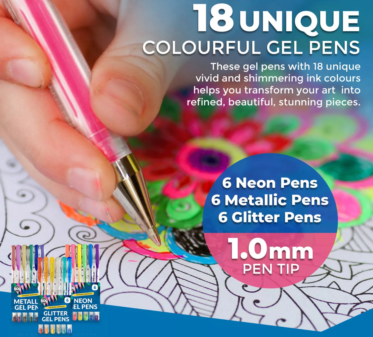 18pk Gel Pen Set