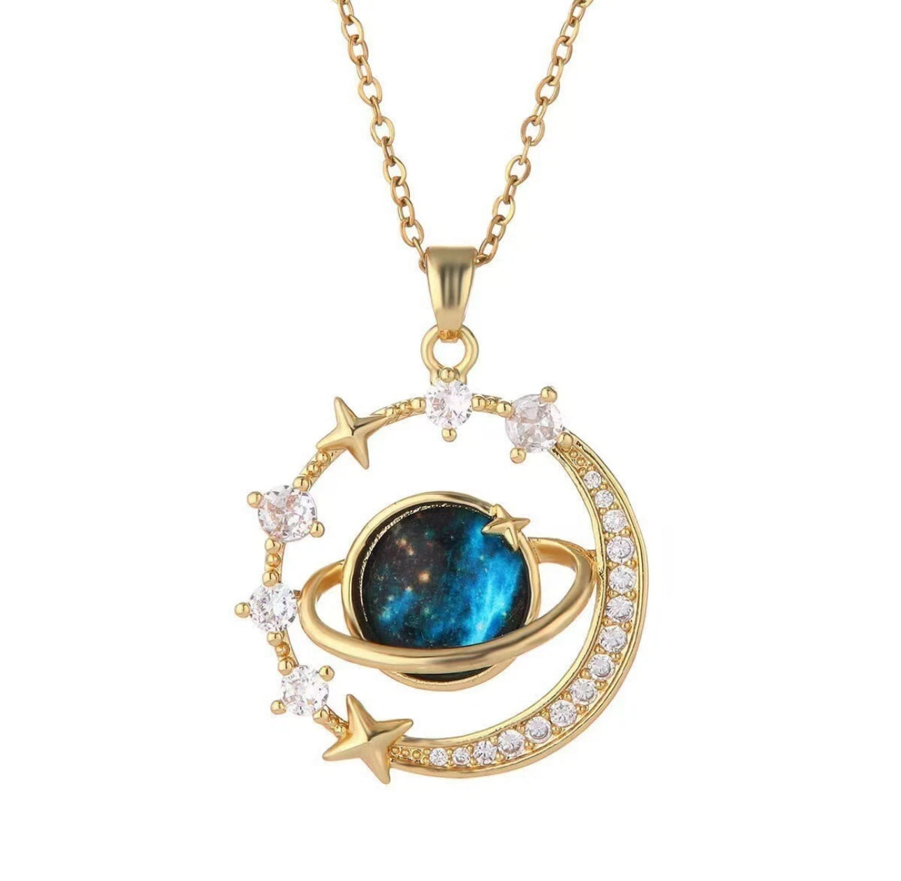 Golden Galaxy Necklace