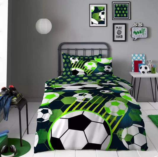 Green Football Duvet Set