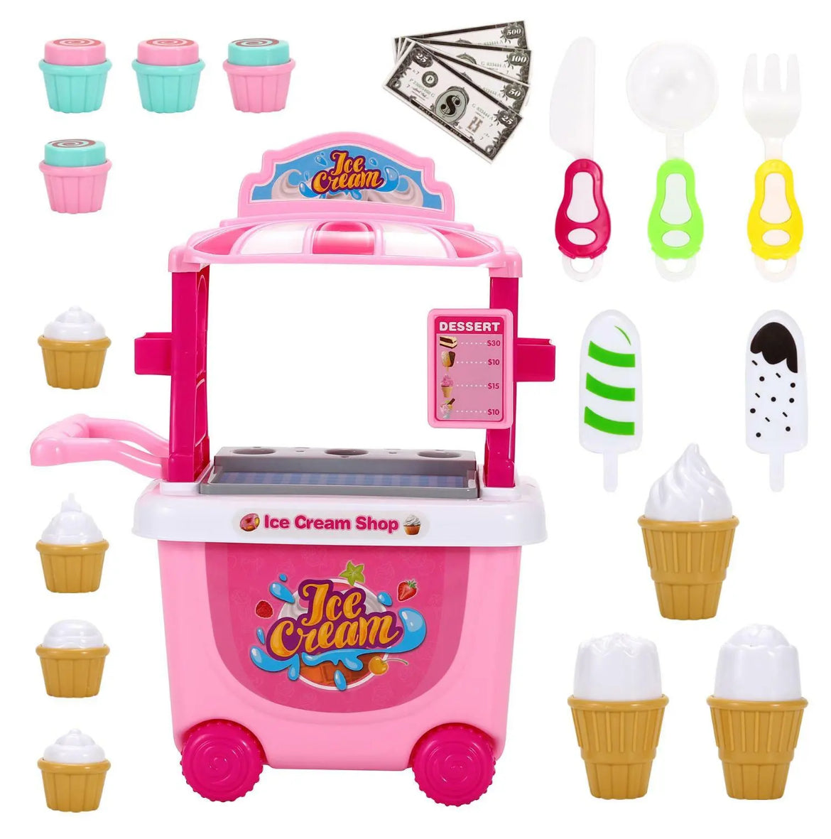 Ice Cream Shop Toy Cart