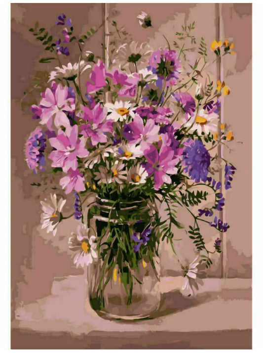 Purple Flowers Paint By Numbers