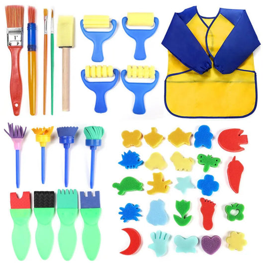 42 Piece Children’s Sponge Painting Set