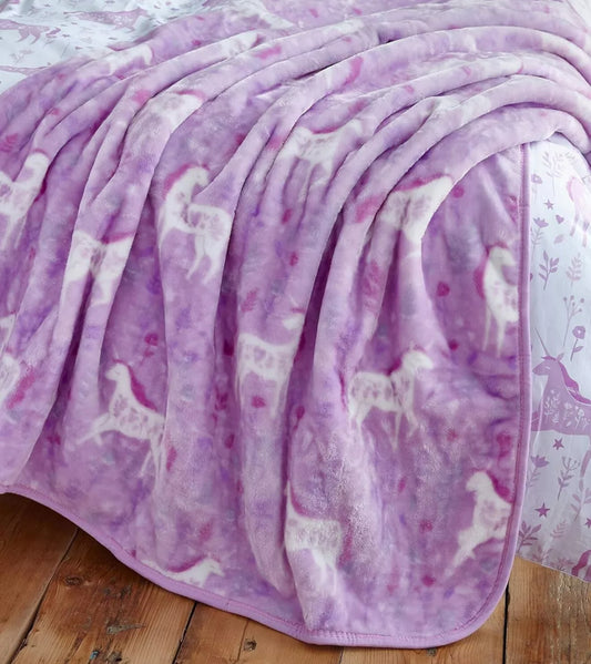 Unicorn Faux Fur Blanket