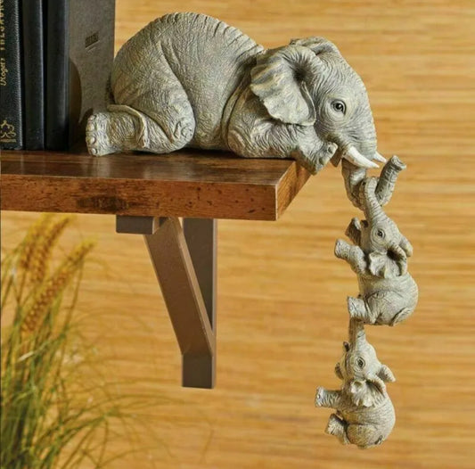 3 Piece Elephant Shelf Sitters