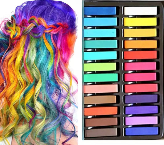 24 Piece Temporary Hair Chalk