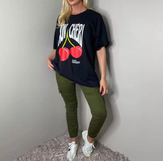 Oversized Mon Cheri Cherry T-Shirt