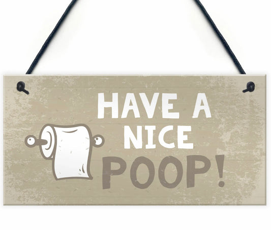 Novelty Poop Bathroom Plaque