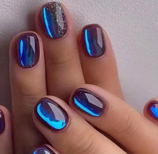 Blue Gradient Ombré Press On Nails