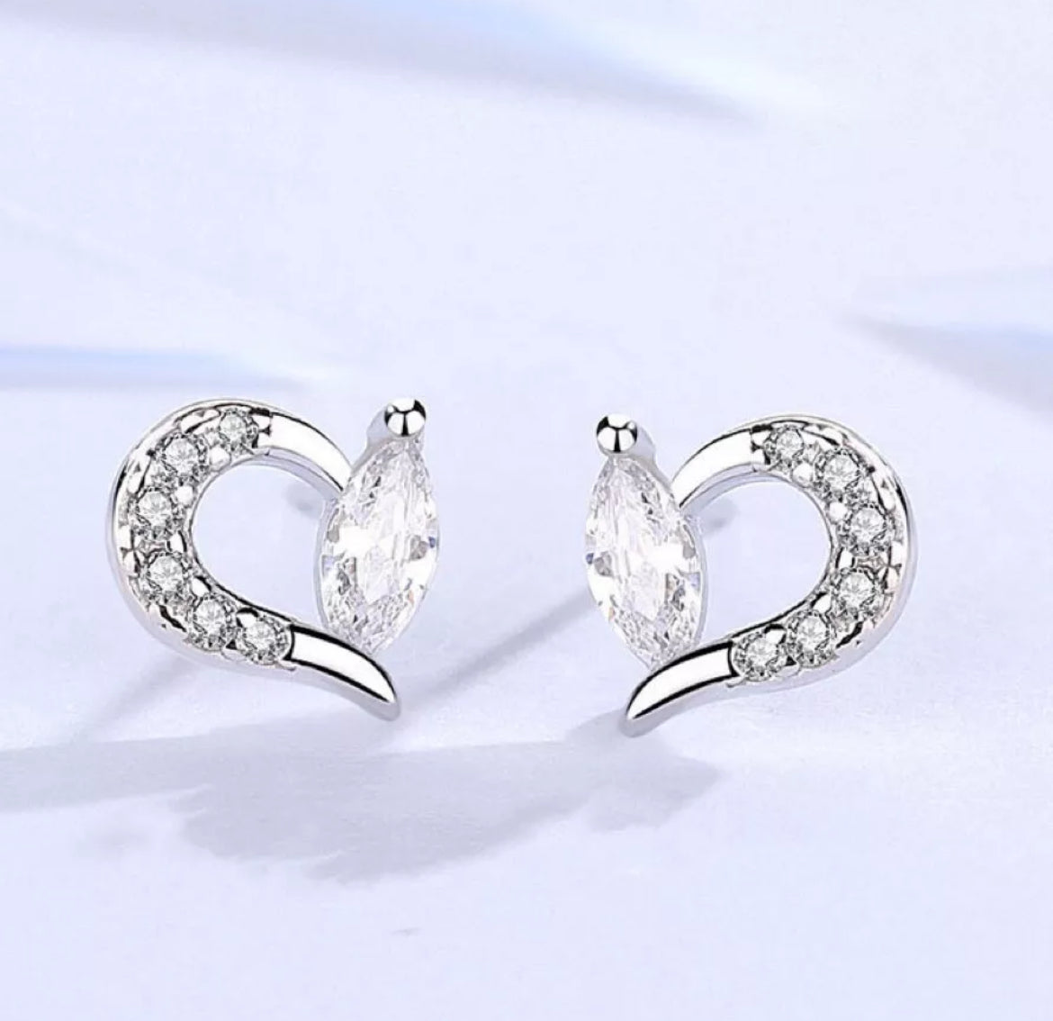 Crystal Heart Earrings