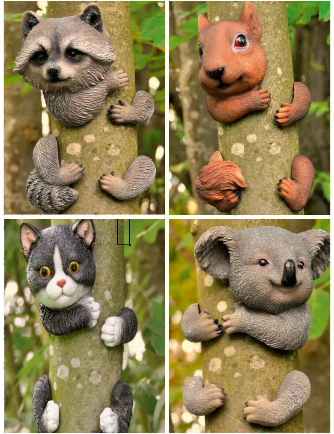 Animal Tree Peeker Ornaments