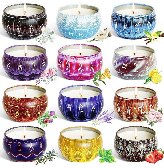Set Of 12 Scented Candles