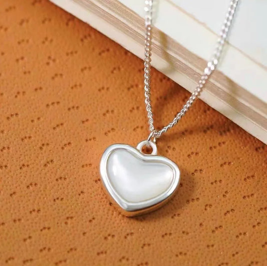 Moonstone Heart Necklace