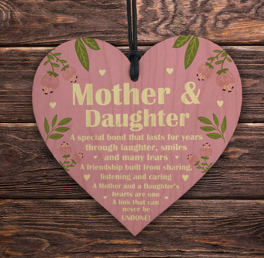 Mother & Daughter Heart Plaque