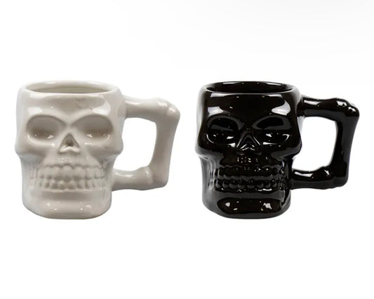 Set Of 2 Skull Mugs