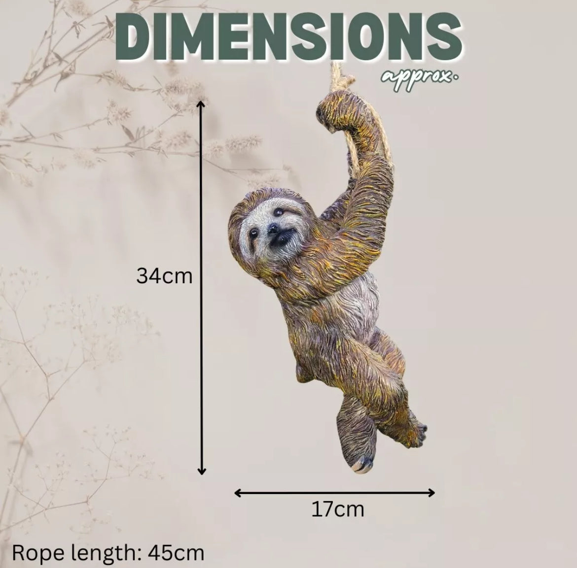 Hanging Sloth Ornament