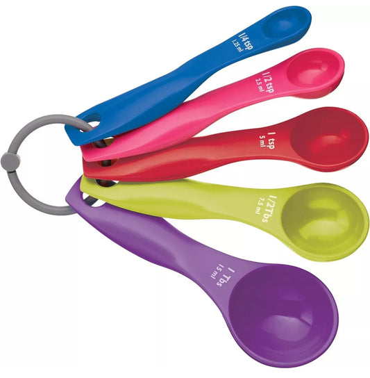 Set Of 5 Colourful Measuring Spoons