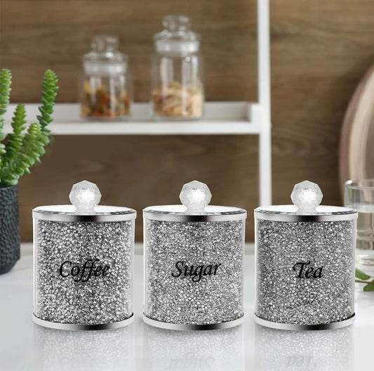 Crushed Diamanté Canisters