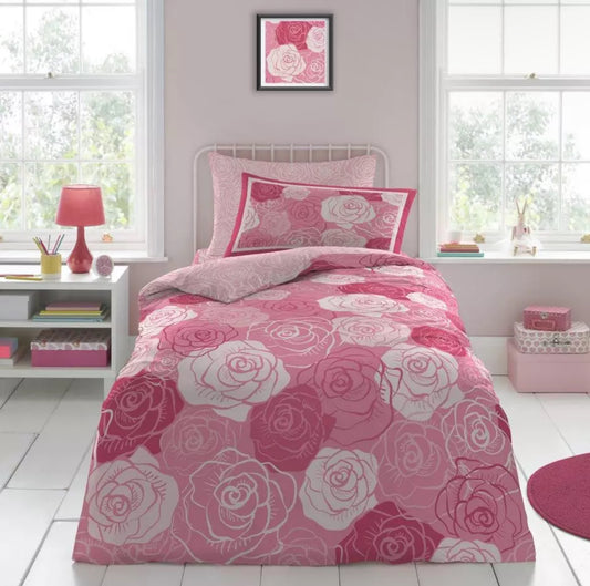 Pink Rose Duvet Set