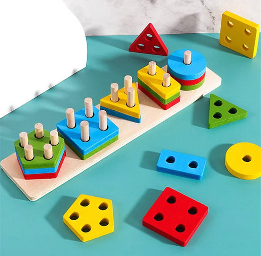 Wooden Shape Stacking Toy