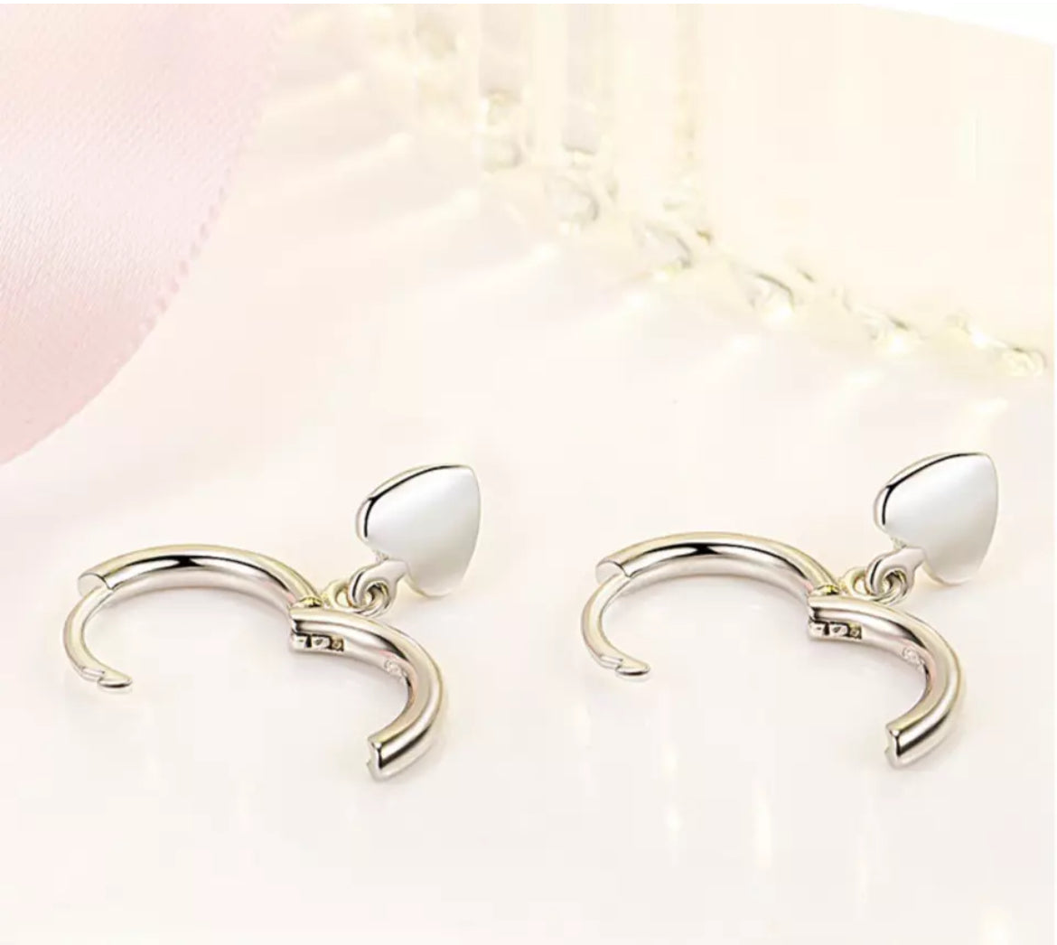 Huggie Heart Hoop Earrings