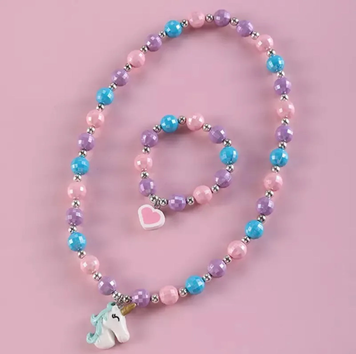 Children’s Unicorn Necklace & Bracelet Set