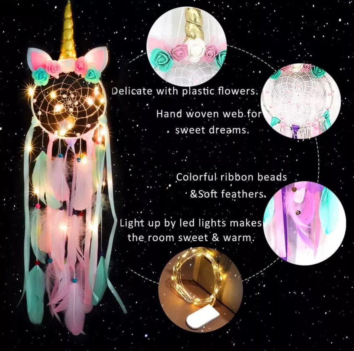 LED Unicorn Dream Catcher