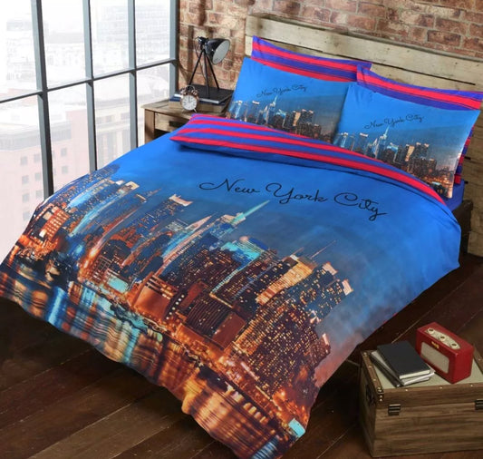 3D City Bedding Set