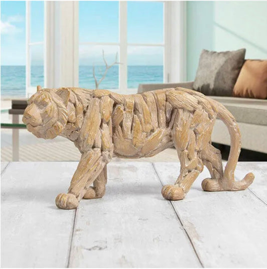 Driftwood Effect Tiger Ornament