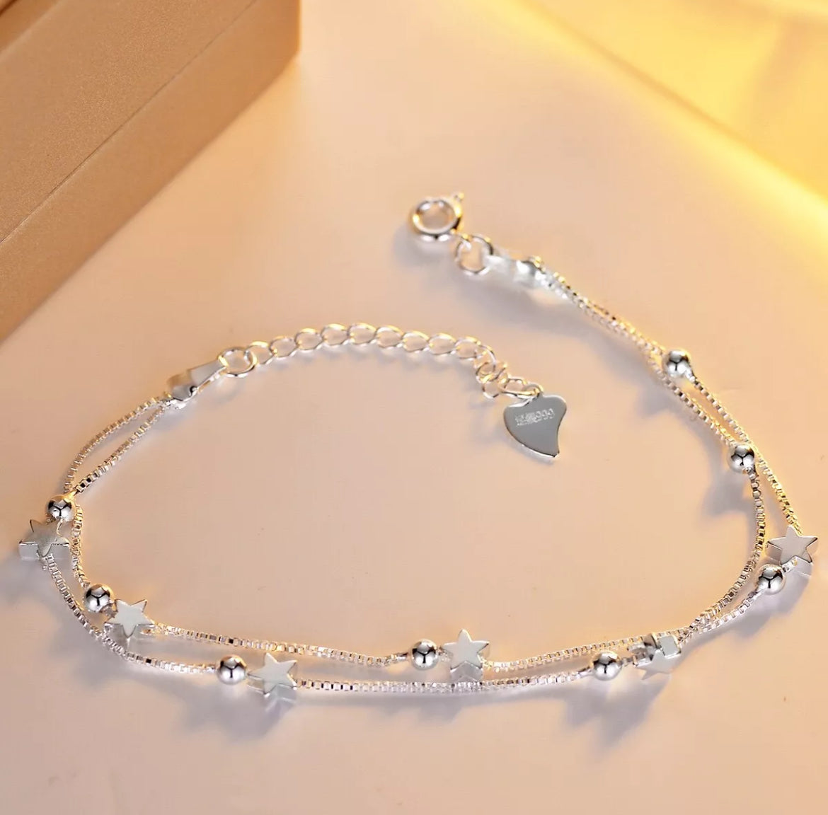 Linked Bead & Star Bracelet