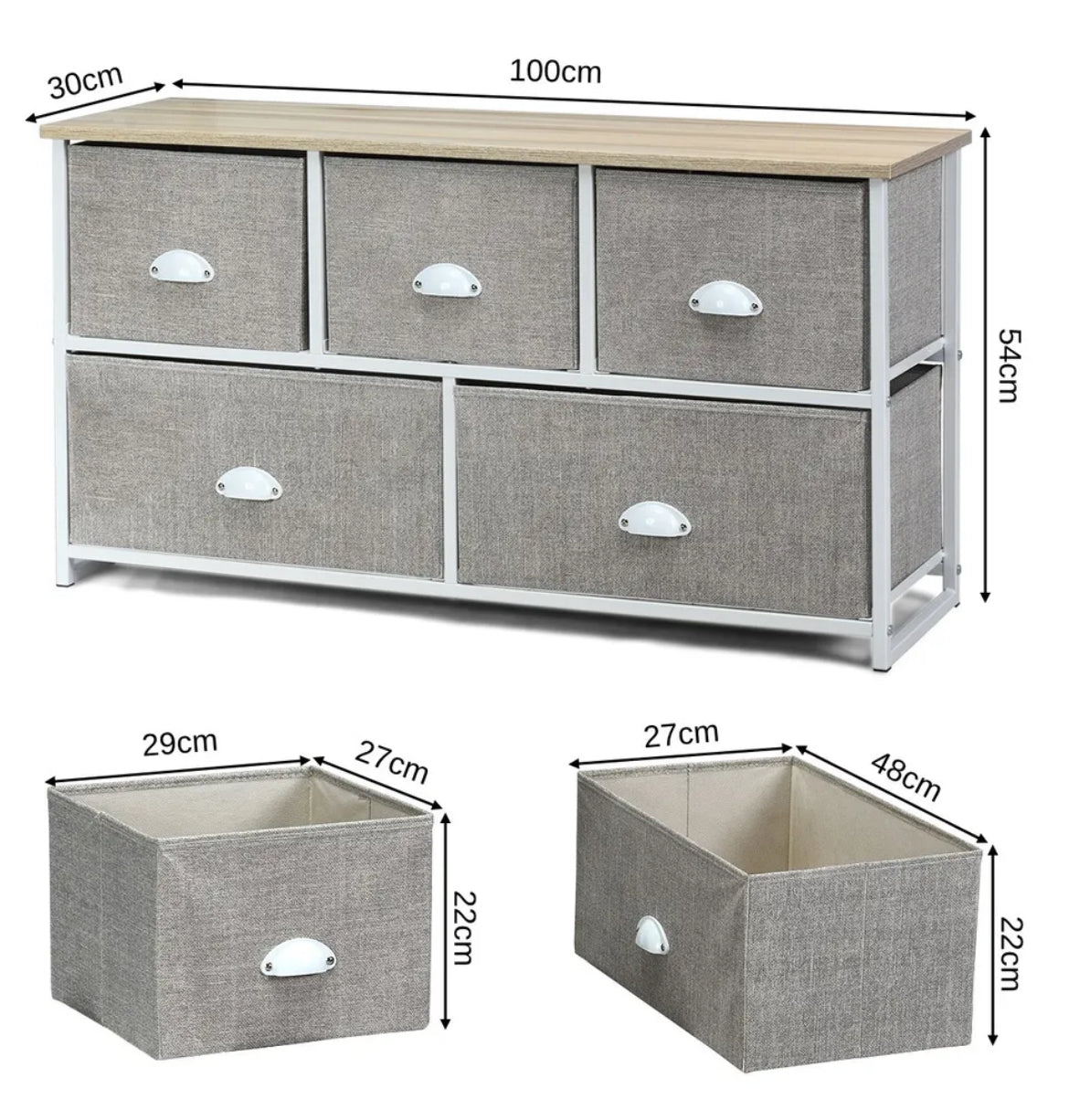 5 Drawer Storage Unit