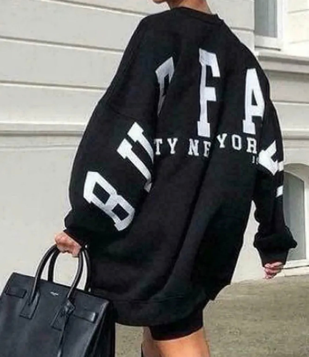 Oversized Buffalo Slogan Jumper